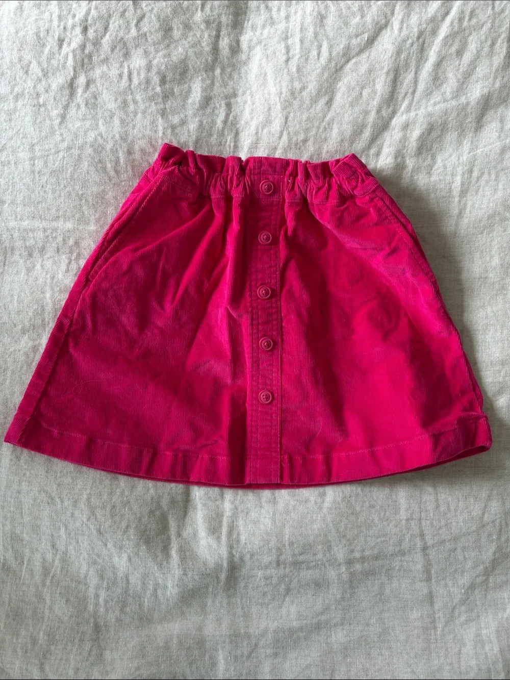 Crewcuts Bright Pink Button-Front Skirt